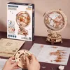 3D puzzle Svítící globus, ROKR, Dřevo, 180 dílků Náhled obrázku produktu 7
