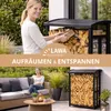 Kaminholzregal Terrasse und Balkon 91×56×117 cm mit Dach Produktbild-Vorschau 7