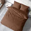Uni Bettwäsche 240x220 cm braun schoko Doppelbett Einfarbig Produktbild-Vorschau 4