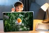 MuchoWow® Laptop Aufkleber Sticker Cover Blumen - Vogel - Produktbild-Vorschau 3
