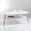 Table basse moderne, étagère, pieds en bois, ModernHome Voir les images du produit 9