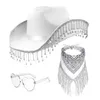 Teile/satz Glänzende Strass Quaste Cowgirl Cowboy Jazz Hut Produktbild-Vorschau 6