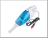 A handheld car vacuum cleaner with a blue dustbin and white body, connected to a car charger plug. Náhled obrázku produktu