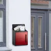 Relaxdays Briefkasten rot modern Zweifarben Design, DIN-A4 Produktbild-Vorschau 2