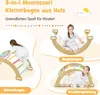 2 in 1 Kletterbogen mit Kissen, Bogenwippe aus Holz, Produktbild-Vorschau 2