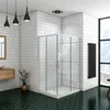 AICA eckeinstieg eckdusche 100x100x185cm Schiebetür  5mm Produktbild-Vorschau 1