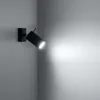 Wandleuchte RING schwarz ein Schalter 1xGU10 10W Stahl Produktbild-Vorschau 12