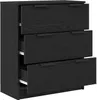 Möbel Sideboard Schwarz Eiche 60x30x70 cm Holzwerkstoff - Produktbild-Vorschau 4