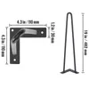 VEVOR sada 4 stolových nôh podnož 482 mm vysoká 110x110 mm Náhľad obrázku produktu 8