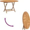 vidaXL Gartentisch Klappbar Ø 110x75 cm Massivholz Teak Produktbild-Vorschau 5