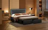 Graues, gepolstertes Doppelbett, 160 x 200 cm, mit Produktbild-Vorschau 7