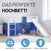 Lits superposé 90x200 cm avec Toboggan Matelas Lit Voir les images du produit 19
