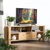 CALICOSY -  Eck-TV-Möbel 1 Schublade Eiche Nachbildung - Produktbild-Vorschau 2
