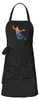 Huuraa Schürze bunte Handball Silhouette Schwarz mit Produktbild-Vorschau 1