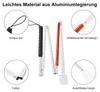 Faltbarer Blindenstock, 125 cm – rutschfest mit rotem Produktbild-Vorschau 3