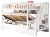 Letto a soppalco 90x200 cm in legno bianco, con spazio Anteprima dell’immagine prodotto 6