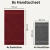 Komfortec 8er Handtuch Set aus 100% Baumwolle, 4 Badetücher Produktbild-Vorschau 3