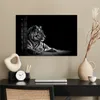 MuchoWow® Poster Tiger - Tiere - Schwarz - Weiß 60x40 cm - Produktbild-Vorschau 3