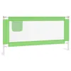 vidaXL Kleinkind-Bettschutzgitter Grün 180x25 cm Stoff Produktbild-Vorschau 1