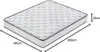 A mattress with dimensions indicated by measurement lines and text. Produktbild-Vorschau