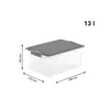 A clear product shot of a storage box with dimensions and capacity indicated. Anteprima dell’immagine prodotto
