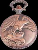 Edelstahl Taschenuhr Motiv "Adler" kupferfarbig Quartz Produktbild-Vorschau 1