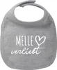 Huuraa Baby Lätzchen Melle verliebt Heather Grey Produktbild-Vorschau 1