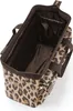 An open tote bag with a leopard print pattern. Produktbild-Vorschau