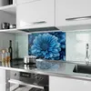 Küchenrückwand Spritzschutz Glas mit Motiv Blaue Blume 40 x Produktbild-Vorschau 2