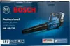 The image shows the packaging of a Bosch cordless leaf blower. Produktbild-Vorschau