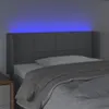 vidaXL LED Kopfteil Hellgrau 103x16x78/88 cm Stoff -  Kopf- Produktbild-Vorschau 5