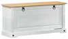vidaXL Skříň na boty , bílá, 99 x 32 x 49 cm, masivní Náhled obrázku produktu 1