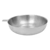 A stainless steel strainer bowl with a handle, shown against a white background. Podgląd zdjęcia produktu