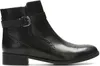 Zwarte leren laarzen voor dames, merk Clarks, model Netley Productafbeelding-voorbeeld 1