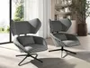 Angel Cerdá fauteuil pivotant en tissu noir et blanc 5142 Voir les images du produit 3
