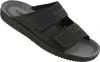 A black leather sandal with adjustable straps. Anteprima dell’immagine prodotto