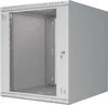 An empty server rack cabinet with a glass door and a lock. Voir les images du produit