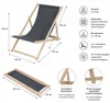 Mucola Strandstuhl klappbar Strandliege Holz Liegestuhl Produktbild-Vorschau 3