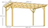 Outsunny Pergola jardin exterieur 3 x 4 m, pergola en bois, Voir les images du produit 3