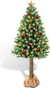 A decorated artificial Christmas tree on a white background. Podgląd zdjęcia produktu