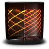 A diagram showing airflow within a cylindrical appliance, with arrows indicating a swirling motion. Podgląd zdjęcia produktu