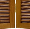 Homestyle4u Screen room divider 6 kusov drevo bambus hnedá Náhľad obrázku produktu 5
