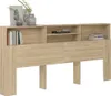 vidaXL Čelo postele s policami dub Sonoma 220x19x103,5 cm Náhľad obrázku produktu 6