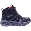 A side view of a black high-top sneaker for boys. Náhľad obrázku produktu