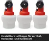 Three spray guns with white containers are lined up against a white background. Produktbild-Vorschau