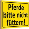 vianmo Holzschild 12x18 cm Pferde nicht füttern Warnschild Produktbild-Vorschau 1
