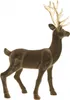 Winterzauber Deko-Hirsch 46cm beflockt in Braun mit Produktbild-Vorschau 4