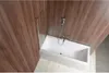 Aqualine VILMA Wannenabtrennung 600mm, Chrom, Klarglas Produktbild-Vorschau 2