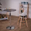 Kondela Runder Bartisch Brany 2 New 60 - Schwarz / Chrom Produktbild-Vorschau 3