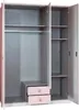 Kleiderschrank Cindy Drehtürenschrank 139x58x199cm weiß Produktbild-Vorschau 3